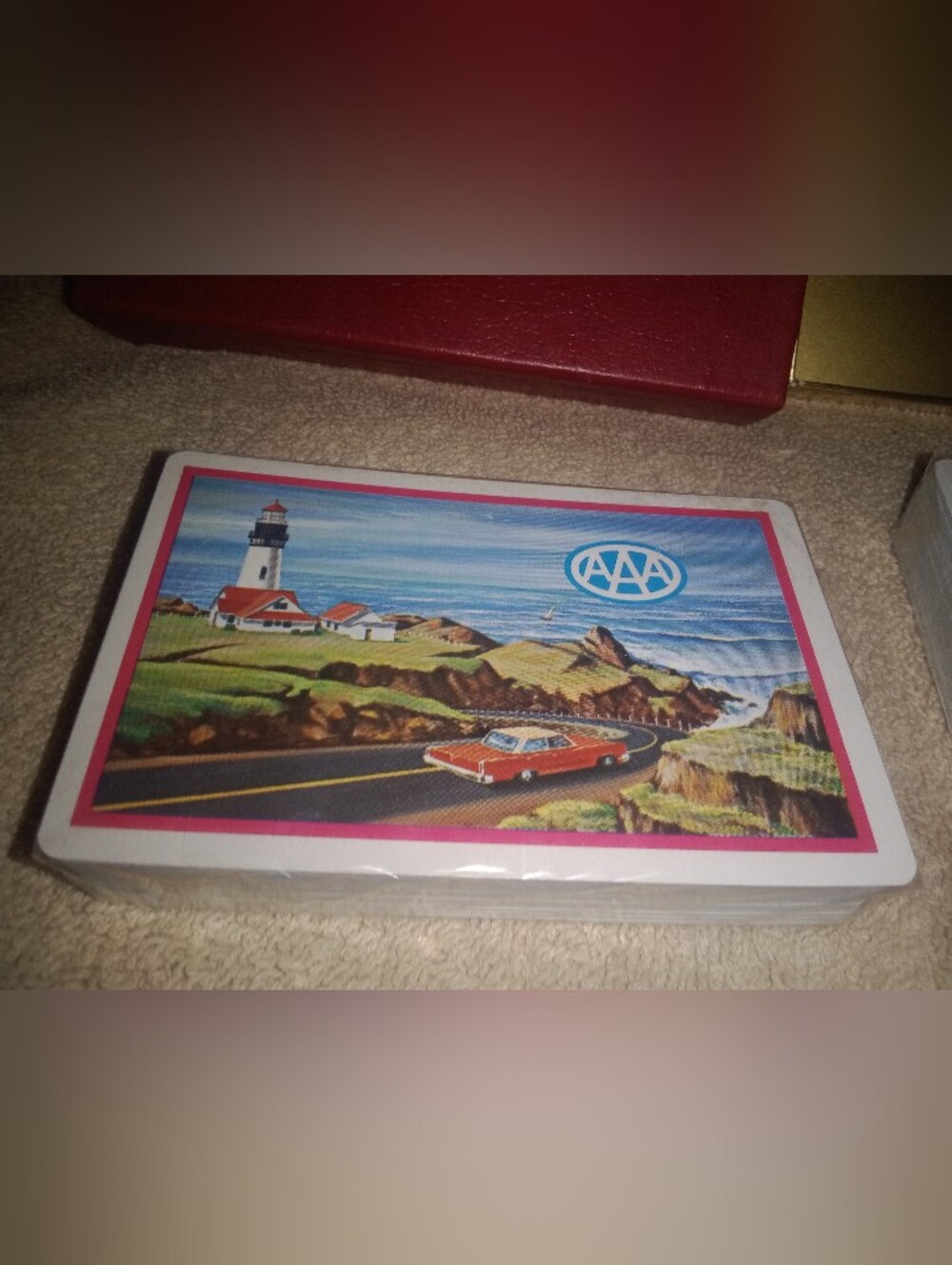 Vintage AAA Triple A Playing Card Decks Sealed Classic Car Lighthouse
